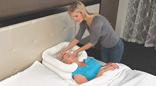 Inflatable Shampoo Basin - Wash Head Tub, Bedside Overhead Shower System for Disabled Elderly Bedridden, 1 Pcs