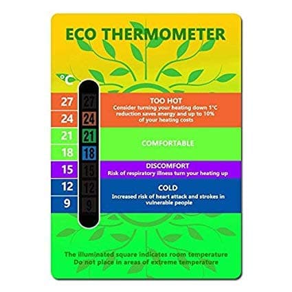 2X Eco Room Thermometer Card - Liquid Crystal Display