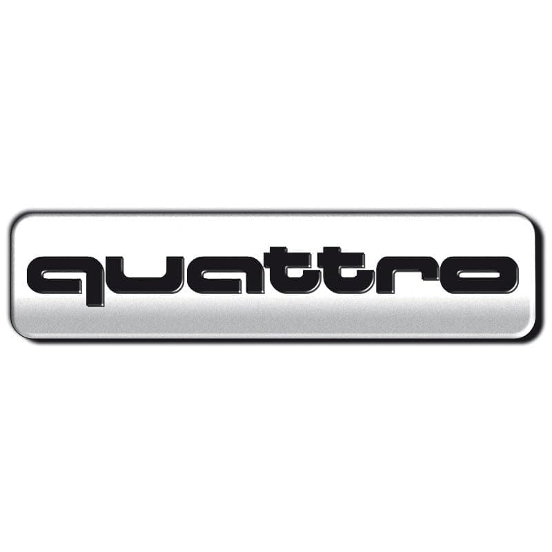 Aluminum Emblem/Logo - Quattro - 7x1,7cm