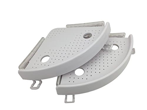 Teraware Shelf, Snap Up Shelves, 2pcs White, Corner Shelf Caddy No Screws - By Smart Purchase Co.