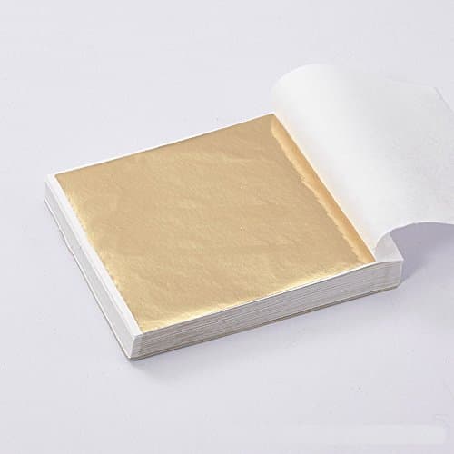 20 Sheets 9 * 9cm 24K Pure Genuine Edible Gold Leaf Foil Sheet 99.99% Gold Food Decoration