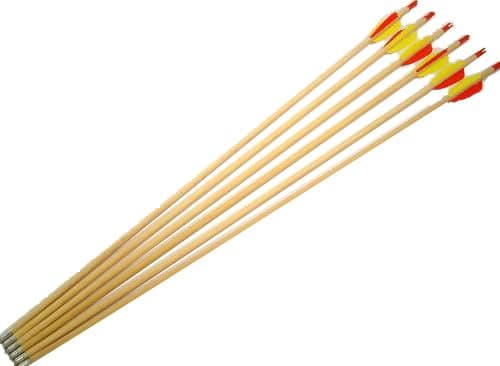 6 x 28" Standard Wood Arrows