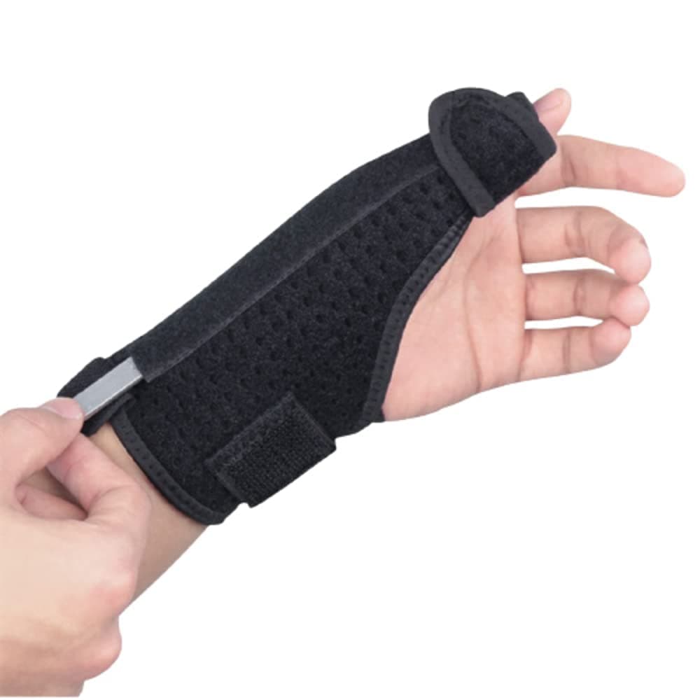 Thumb Splint Spica Support Brace for Right and Left Hand Reversible Thumb Wrist Stabilizer Compression Splint for BlackBerry Thumb, Trigger Finger, Hand uncomfortable Relief, Arthritis (Right)