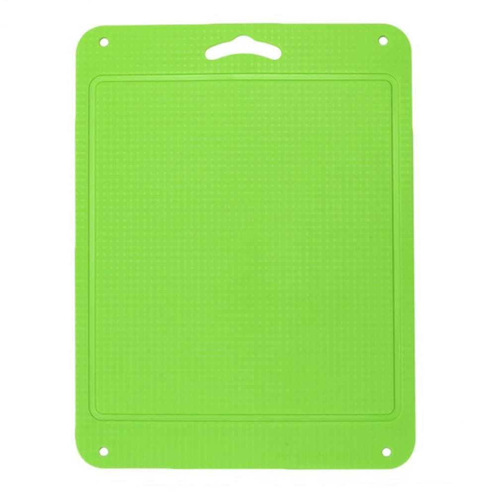 kingneedSilicone Chopping Mat Flexible Thick Cutting Board Food Grade Material Odorless Two Sided Non-Slipping 0.15 inch Thickness, 12.6 x 9.6 inch for Kitchen (Fluorescent green)