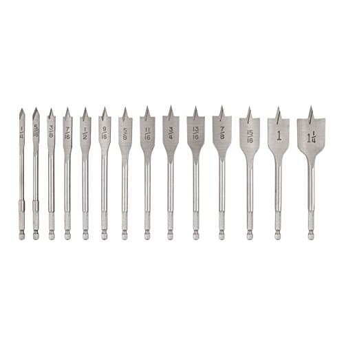 Speedbor 14-Piece High-Speed Steel Classic Spade Bit Set