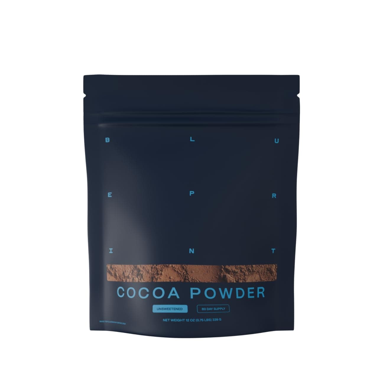 Blueprint Bryan Johnson Non Dairy Cocoa Powder – Elite Level Flavanols 100% Pure Low Fat Unsweetened Undutched Keto Friendly Great For Baking, Cooking & Smoothies 12Oz Bag