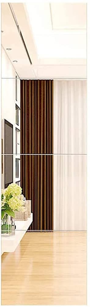 4pcs Mirror Full Length Mirror Standing Hanging , Large Rectangle Bedroom Mirror Floor Mirror Dressing Mirror Wall-Mounted Mirror (B-4pcs-22*22cm)