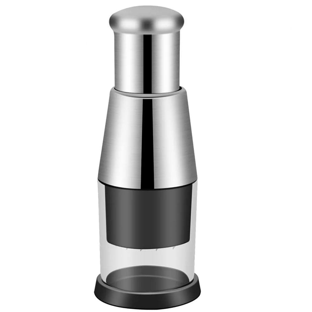 Generic Manual Garlic Chopper Garlic Crusher Pressing Handheld Food Chopper Slicer Vegetable Cooking Crusher Stainless Steel Home Kitchen Accessories, Silver