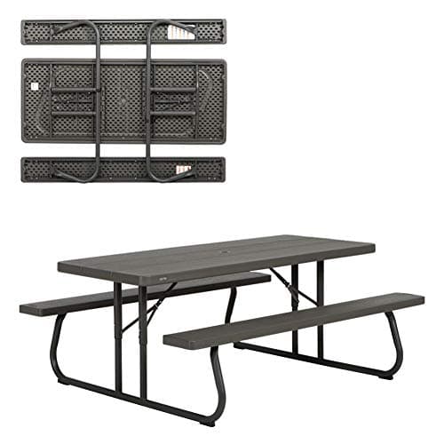 LIFETIME 60112 6 ft (1.83 m) Picnic Table (brown)