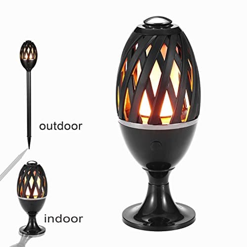 Sumaote LED Flame Atmosphere Table Lamp Waterproof Light with LED Flicker Warm Yellow Dancing Light for Drinking in Bar, Studying on Computer or As Outdoor Light for Garden Path Patio Yard (1 Pack)