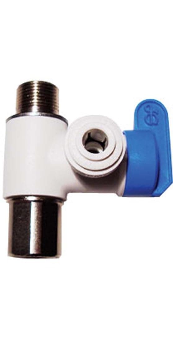 Speedfit 3/8 x 3/8 x 1/4 Inch Angle Stop Adapter Valve, Push to Connect Plastic Plumbing Fitting, ASVPP1LF
