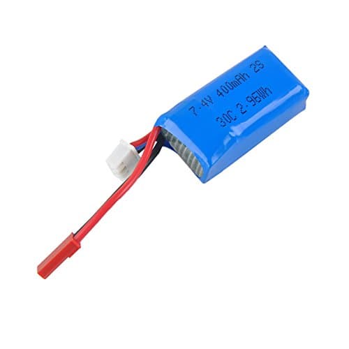 Crazepony400mAh 2S 7.4V 30C LiPo Battery Pack with JST Plug for Micro FPV Racing Drone Quadcopter