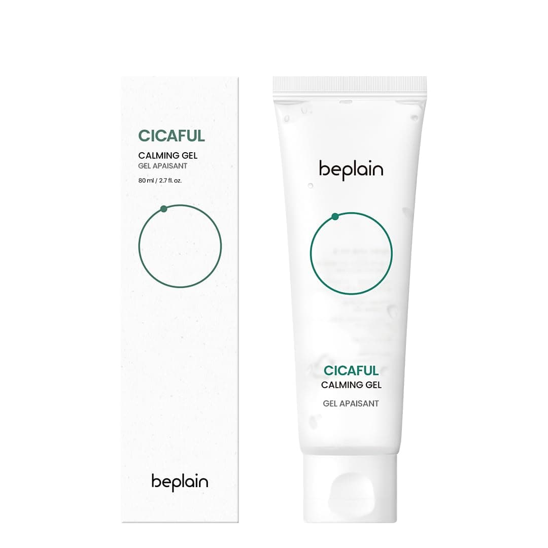 BE PLAIN Cicaful Cooling Gel 2.7 fl.oz. 80ml - Facial Moisturizer for Natural Skin, Blemish-Prone Irritated Acne Sensitive Skin Lotion Made with Centella Asiatica and Fig Extract