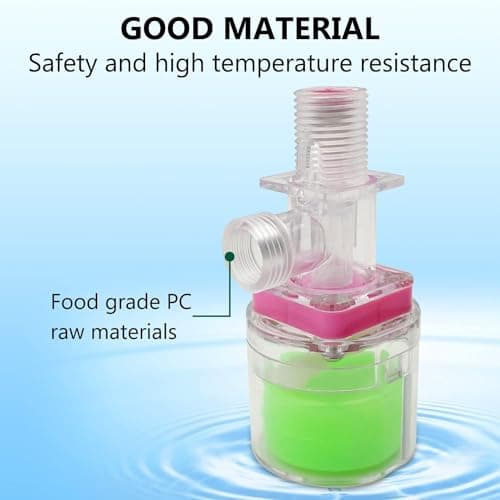 Transparency Water Float Valve, Water Level Control Water Tank Traditional Float Valve Upgrade (1/2” to 1/4“ UP)