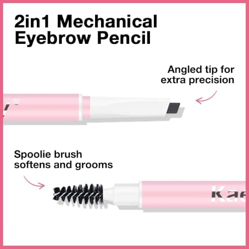 AMY'S DIARY Eyebrow Pencil Retractable Definer, DARK GRAY Dual-Sided Brow Brush, Fine Tip, Shapes, Defines, Fills Brow Makeup Flapiz Para Cejasills (02#DARK GRAY)