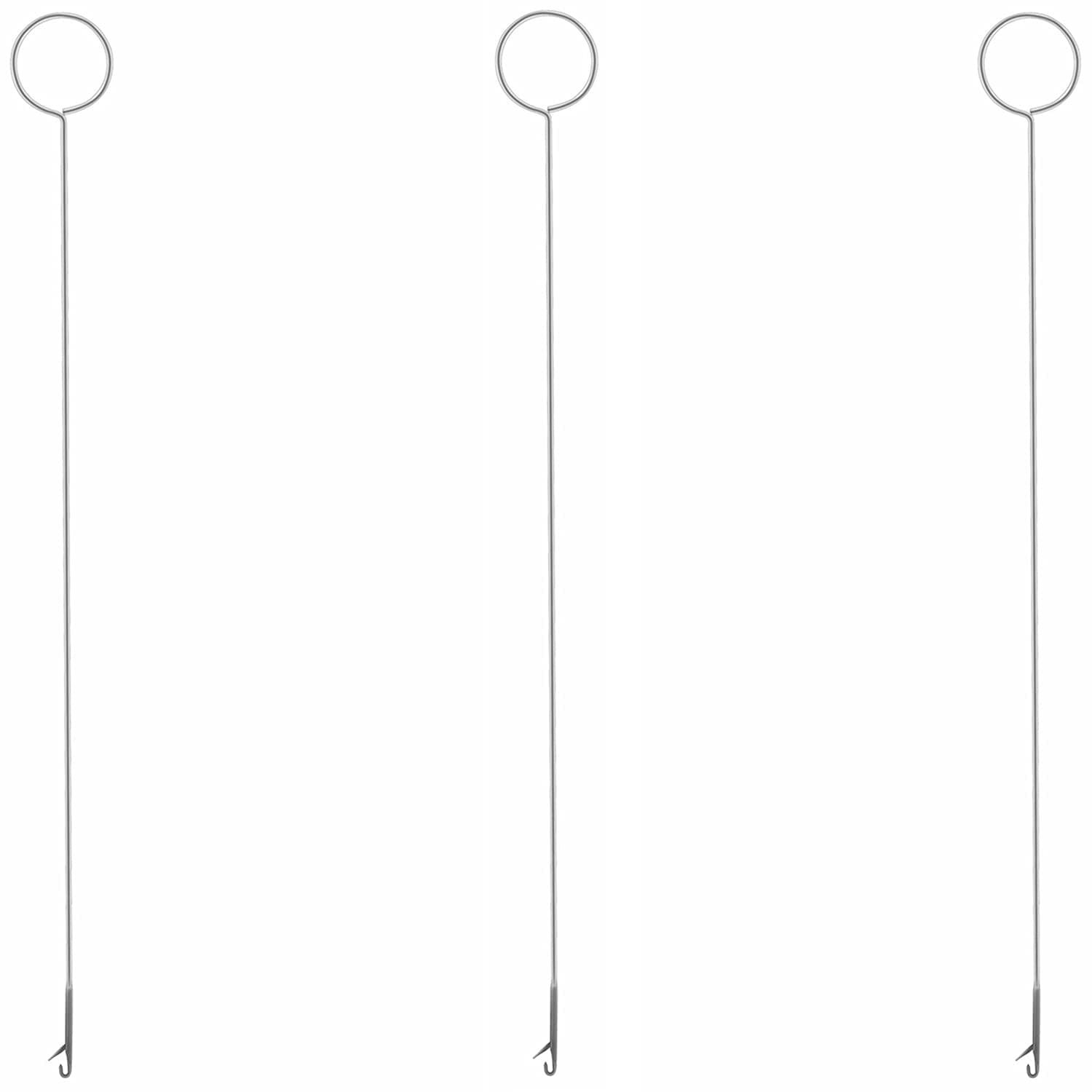 ZXUEZHENG 3 Pack Sewing Loop Turner Hook with Latch for Fabric Tube Straps Belts Strips DIY Accessories 26.5cm / 10.4inch