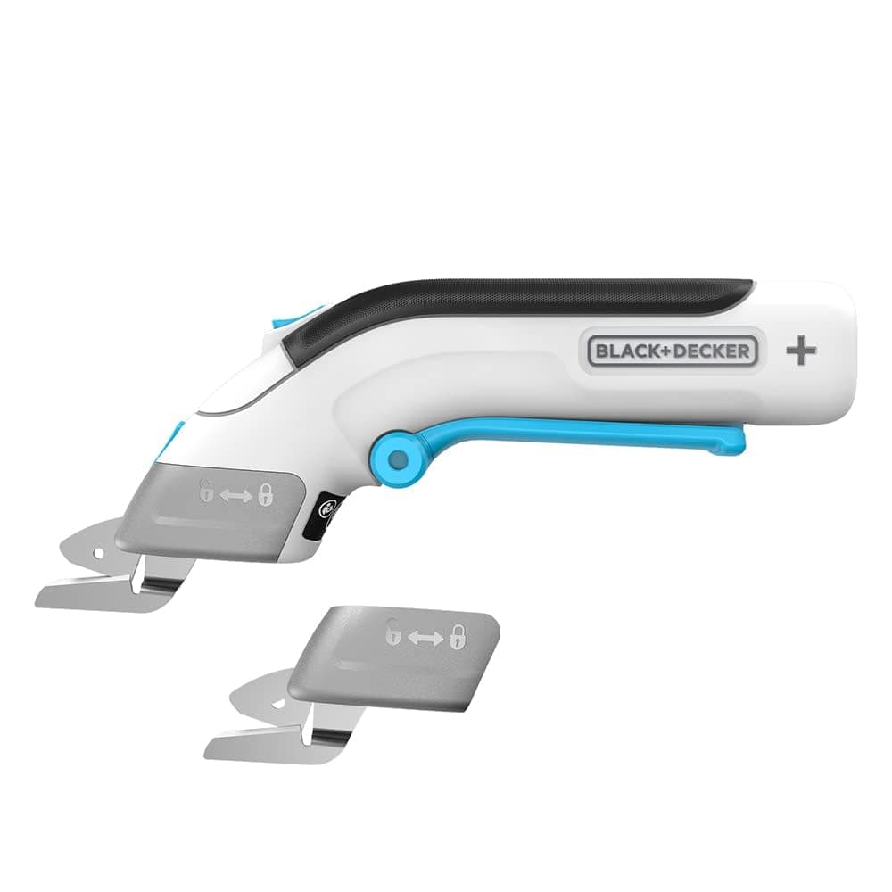 BLACK+DECKER 4V MAX Cordless Electric Fabric Craft Scissors, USB Rechargeable (BCSC115FF)