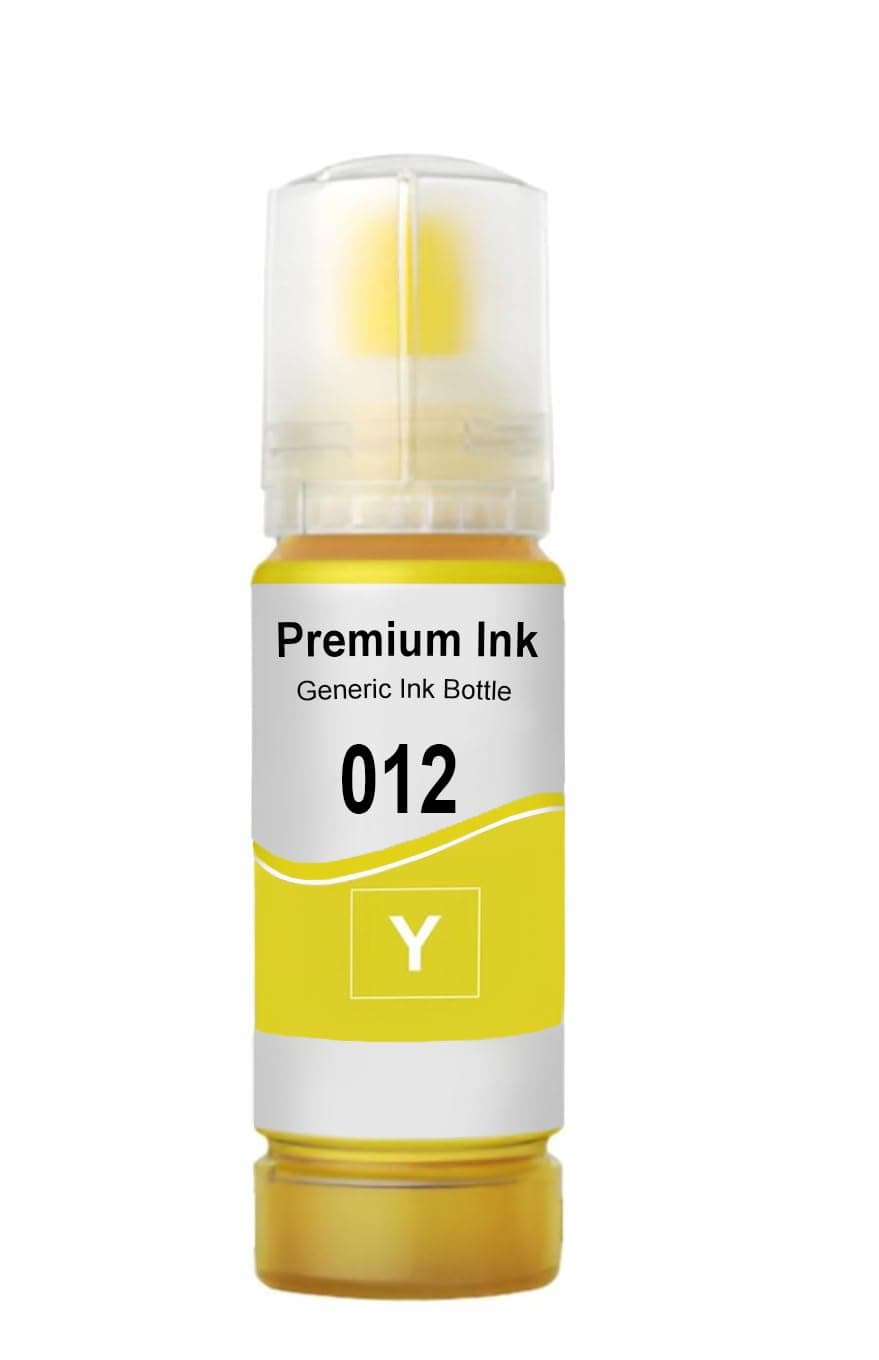 CANOFF 011 & 012 Refill Ink Bottle Compatible with Epson Model L8180 and L8160 Printer (Yellow)