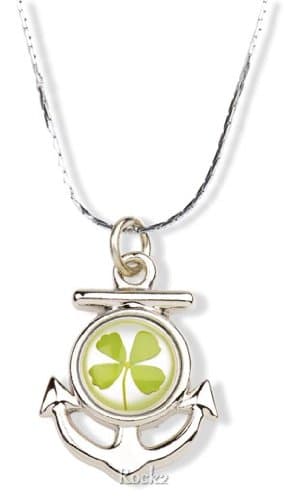 Pearl Clover's Genuine Four-leaf Clover Necklace - Anchor