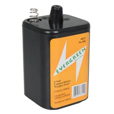 6 Volt Zinc Chloride Lantern Battery - 7400mAh
