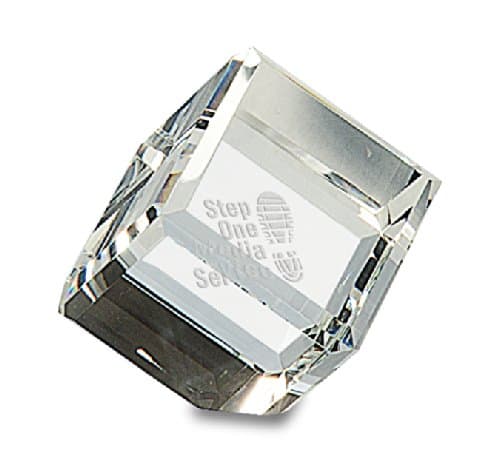 Personalized Crystal Cube Paperweight with Free Custom Engraving - 2" x 2"
