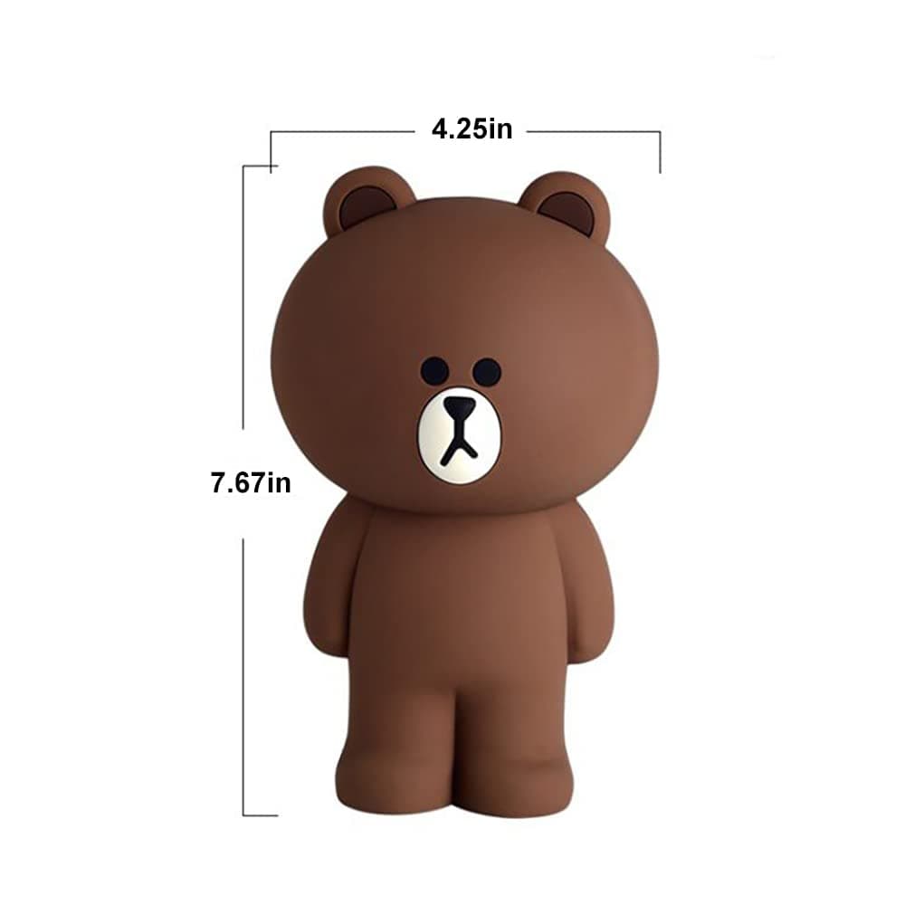 Brown Bear Pencil Box Cute Lovely 3D Pen Holders Silcon Girls Boys Storage Bag Students Stationery Case Gifts