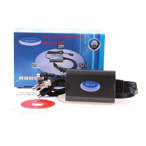 New Video Audio Capture Box Card Adapter 4 Channel Grabber Quad CCTV USB 2.0 DVR