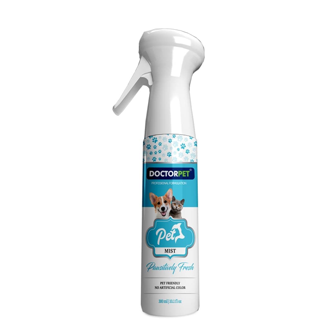 Doctor Pet Mist Pawsitively Fresh 300ML – Pet Safe Deodorizing Mist, Long-Lasting Freshness, Odor Neutralizer, Hypoallergenic, Gentle on Pet's Skin