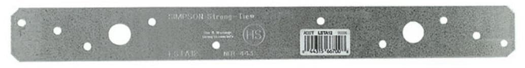 Simpson Strong-Tie50 Pack LSTA12 Strong Tie 1-1/4 in. x 12 in. Light Strap Hurricane Tie