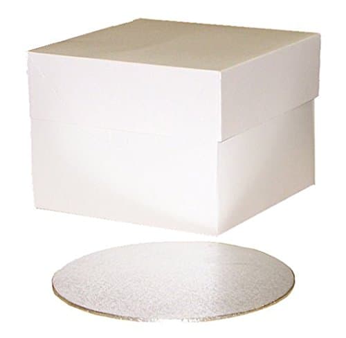 5 x 10" x 10" x 6" Inch Cake Box & 10" Inch Round 3mm Cake Board