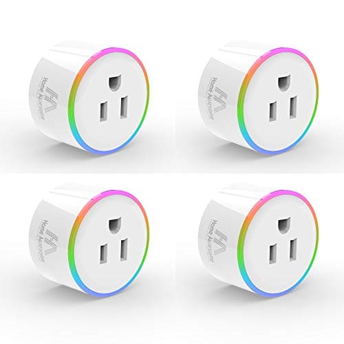 Home Awesome Breathing Light Smart Plug Mini, No Hub Required, Wi-Fi, Compatible with Amazon Alexa, Control your Devices (4 Pack)