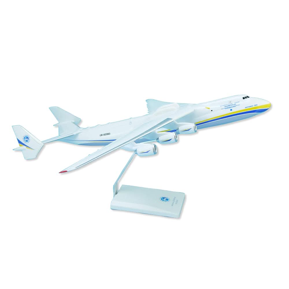 Antonov AN-225 Mriya - Model Plane in 1/200 scale - 42cm length - With Stand and Gift Box - Push Together in Seconds, Worlds Largest Aircrafft