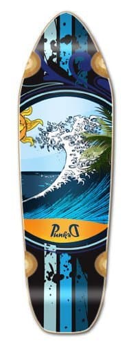 Blank & Graphic Longboard Deck Mini Cruiser - Banana Cruiser 27" X 8" Board W, Wave