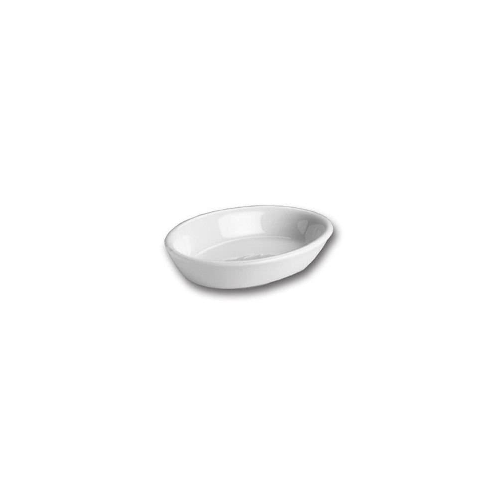 Hall China 701-WH White 7 Oz. Oval Shallow Baking Dish - 24 / CS