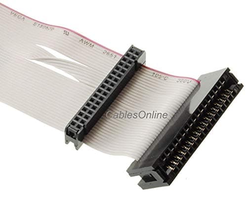 CablesOnline 24-inch Universal Floppy Drive Ribbon Cable for 3.5 or 5.25in Drives, FF-001