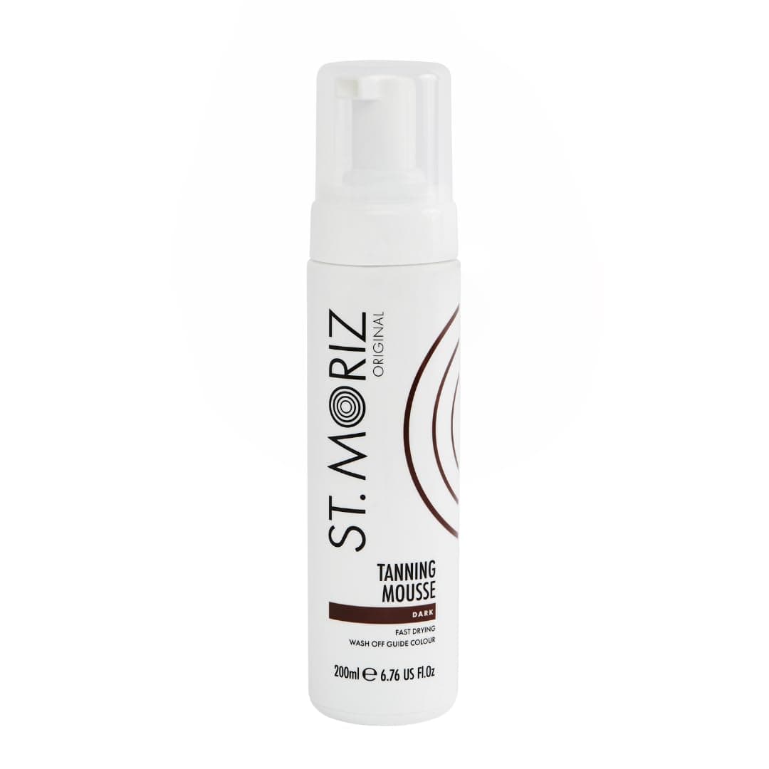 St Moriz Original Instant Tanning Mousse in Dark | Fast Drying Vegan Fake Tan Mousse | Instant Wash Off Guide Colour for a Deep Bronze Glow | Dermatologically Tested | Cruelty Free | 200ml