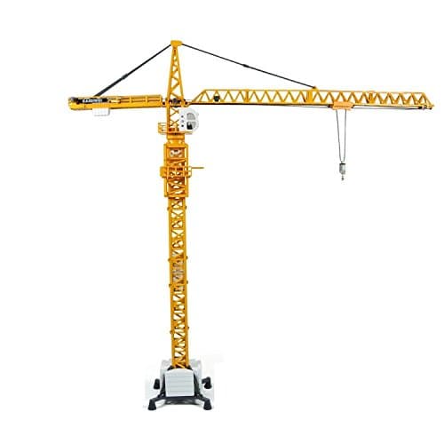 Tipmant Large Size 1:50 Alloy Die-cast Model Toy Tower Slewing Crane Truck Vehicle Miniature Car for Kids