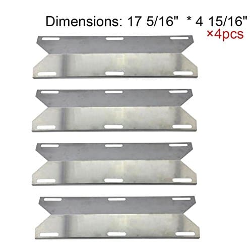 Hotsizz (4-Pack) Stainless Steel Heat Plate/Shield Replacement Charmglow Permasteel Gas Grill and Others