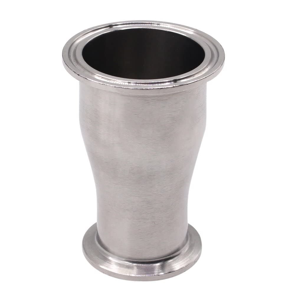 DERNORD Sanitary Fitting Reducer Fitting SUS304 Tri Clamp Ferrule Style 2" Tube OD to 1-1/2" Tube OD