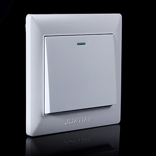 Universal 10A Power 1 Gang Wall Plate Light Bulb Push Button Switch