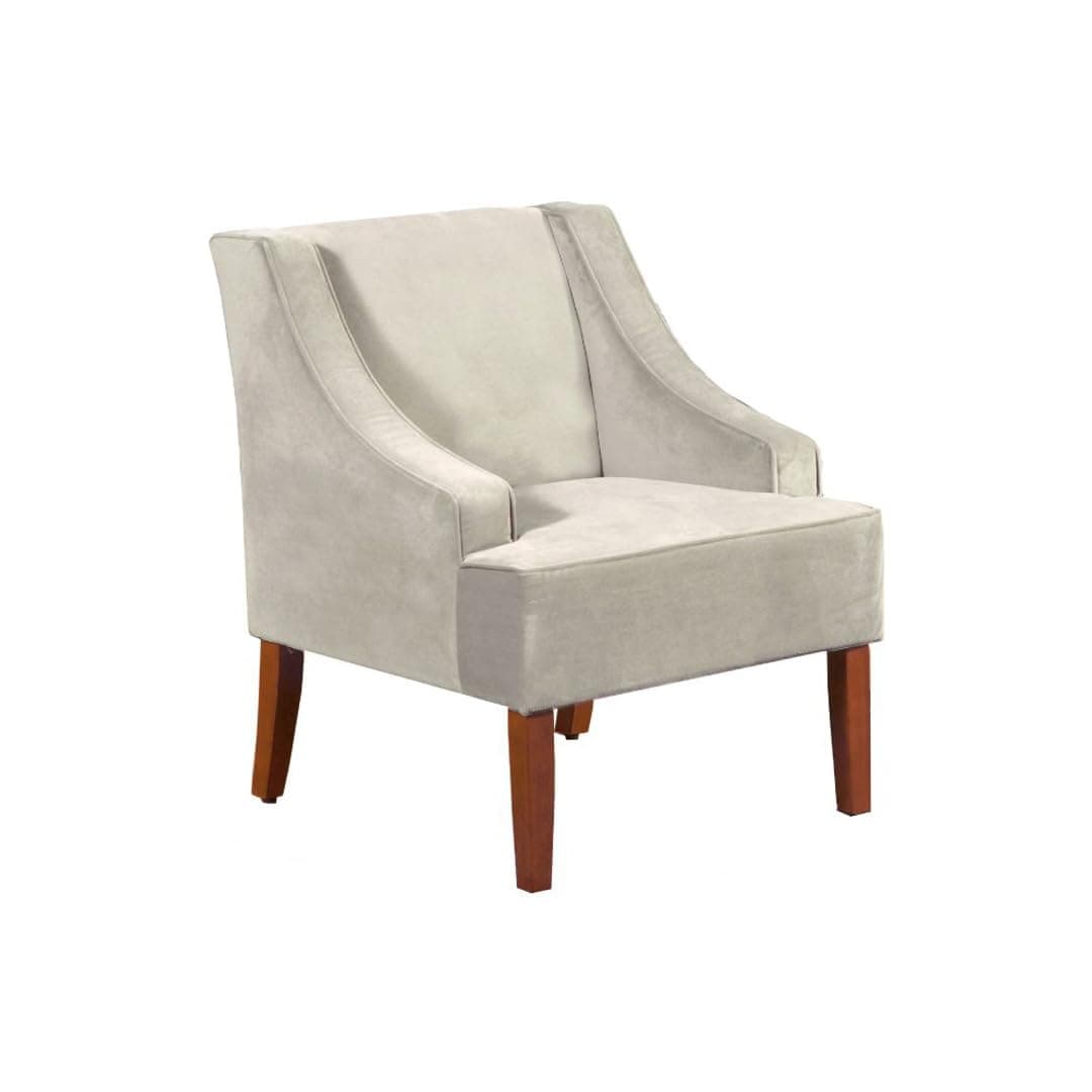 HomePop Swoop Arm Accent Chair, Velvet Grey