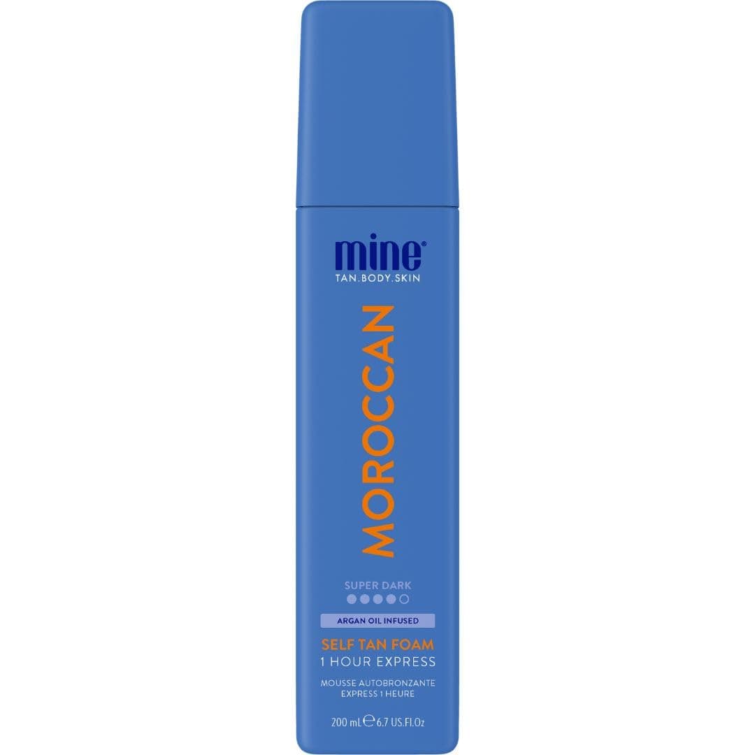 Minetan Self Tan Foam | Moroccan - 1 Hour Express, Best Sunless Tanning Mousse for a Deep Dark Bronze Skin Finish, Face & Body Fake Tanner, Ultra Hydrating Glow, Vegan & Paraben Free, 6.7 Fl Oz
