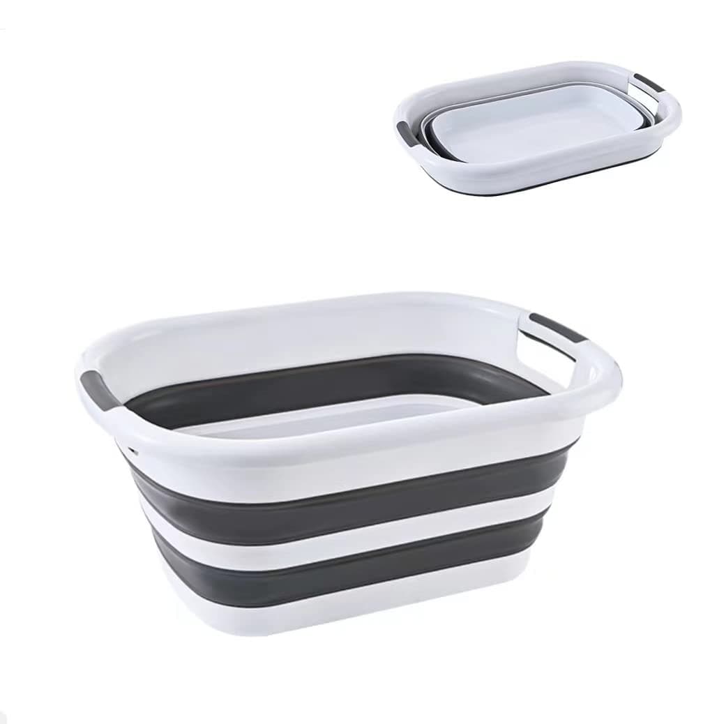 Large foldable laundry basket,40L 10.6 gallon pop up storage container, collapsible space saving organiser hamper,for washing and kitchen,toy storage bin Dog Bathtub (Large/40L)