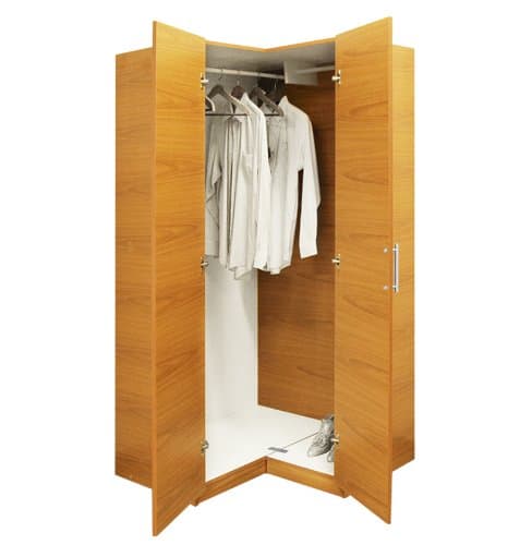 Alta Corner Wardrobe Closet - Free Standing Corner Closet