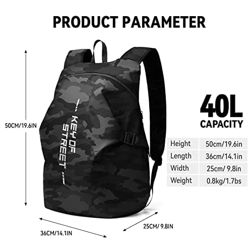 WEPLAN Motorcycle Backpack,Waterproof Helmet Backpack for Men,Motorcycle Accessories,Travel Backpack,Student School Bag