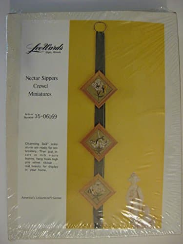 Lee Wards Crewel Miniatures Nectar Sippers #35-06169 - Vintage