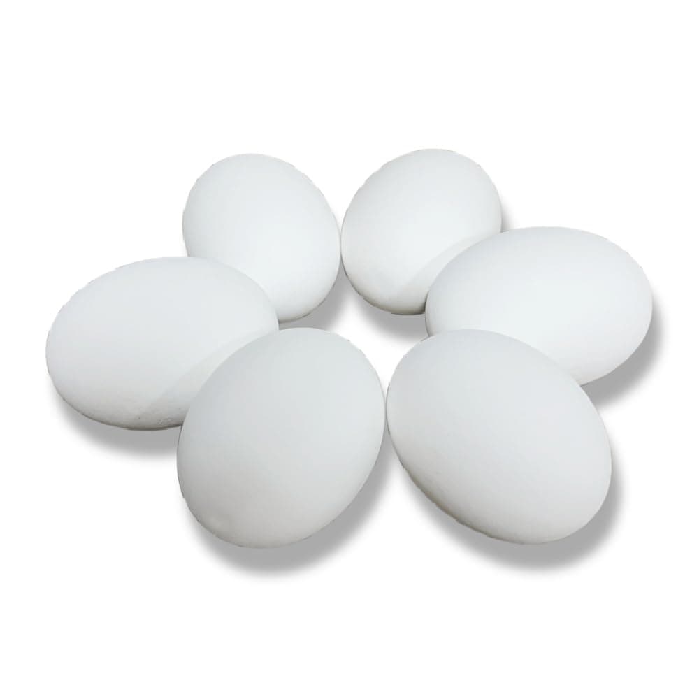 White Wooden Eggs - for Easter Egg Decorating, Arts and Crafts - Matte White Eggs Specifically Designed to be Used with All Eggmazing Egg Decorators (6 Pack), Ages 3 and Up