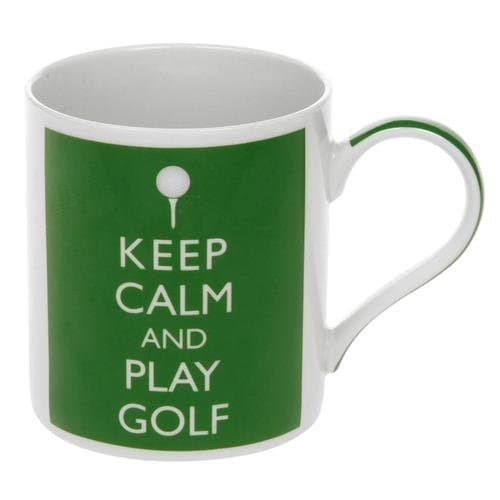 Lesser & Pavey Premium Keep Calm and Play Golf Funny Tea and Coffee Mug - Perfect Ceramic Mug for Golfer Men and Women