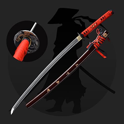 LQBJ Traditional Hand-Grinding Katana Full Tang Extremely Sharp high Carbon Steel Ninja Samurai Sword high-end Home Furnishing Sword