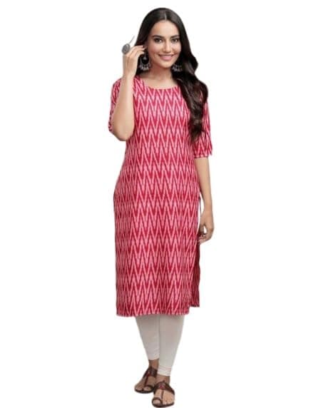 Design Trend Zig-Zag Printed Kurti for Women on